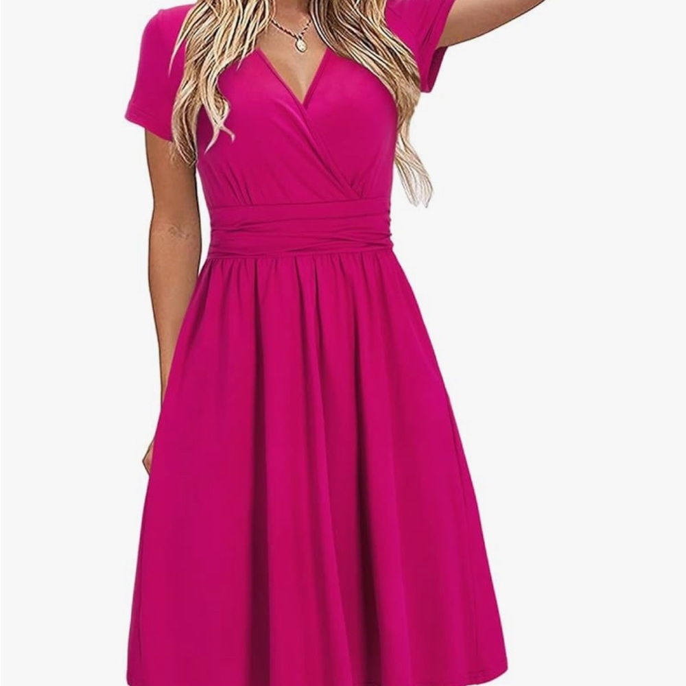 Elegant Pink Midi Dress